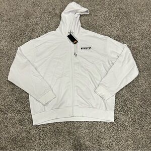 Pirelli White Zip Up Hoodie Official Merch Logo F1 Motor Sport Racing NWT Large